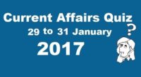 Current Affairs 29 Jan 2017